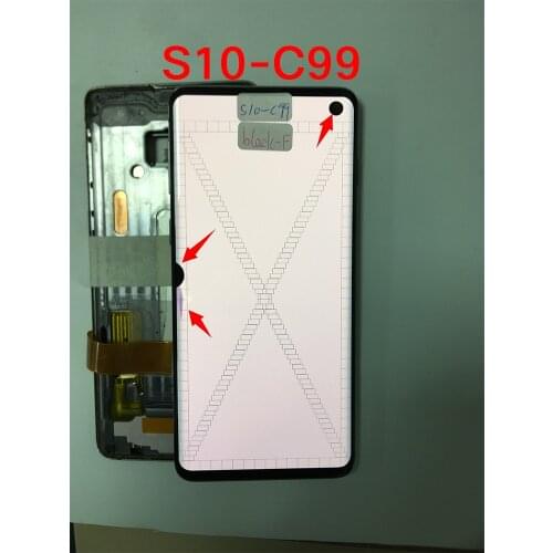 For Samsung Galaxy SM-S10 -G9730 G973F G973U LCD display touch screen digitizer original LCD multi-point real picture with frame