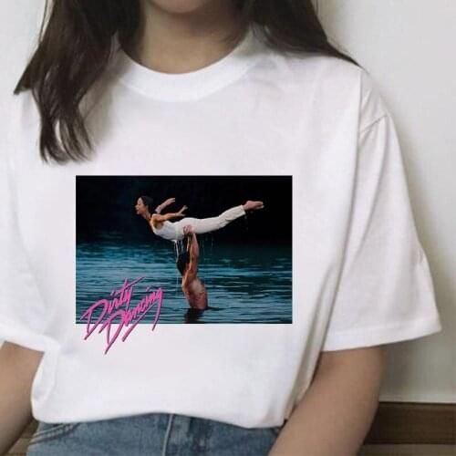 Dirty Dancing Pattern Retro T-Shirt Streetwear Harajuku Tee&Top 90s Spring Summer Fashion Funny Girls Tshirt Hipster T shirt