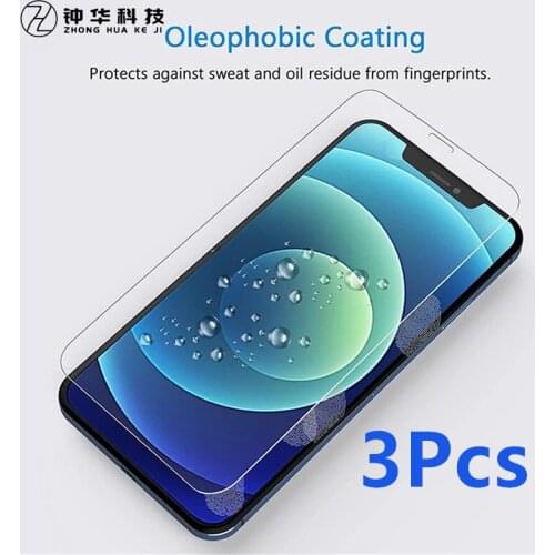 3PCS Full Cover Curved Protective Glass On For iPhone 11 12 pro Max Screen Protector Tempered Glass For iPhone X XR XS Max Glass