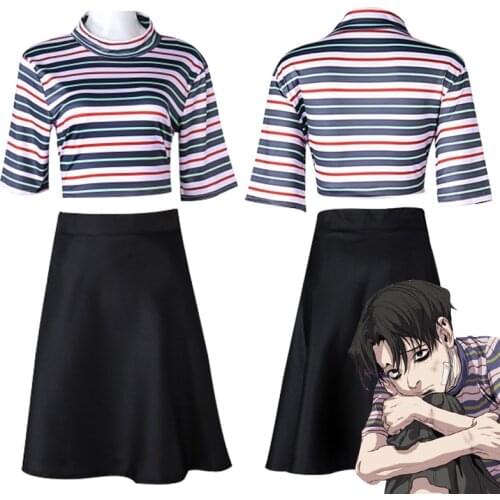 Killing Stalking Yoonbum Cosplay Costume Yoon Bum T-Shirt + Skirt Set Halloween Costumes for Women Carnival Uniforms Manga