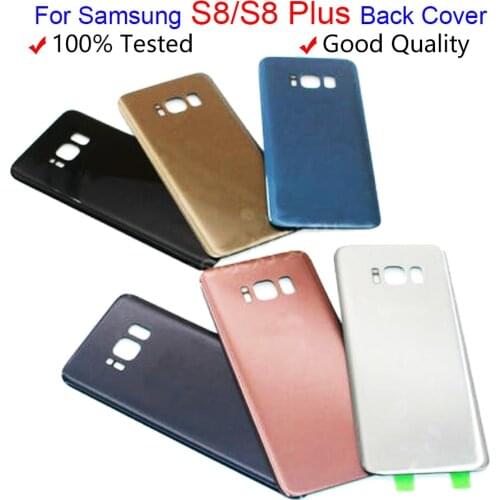 No Lens Battery Cover For Samsung Galaxy S8 G950 G950F G950FD For Samsung S8 Plus S8+ G955 SM-G955F G955FD Back Rear Glass Case