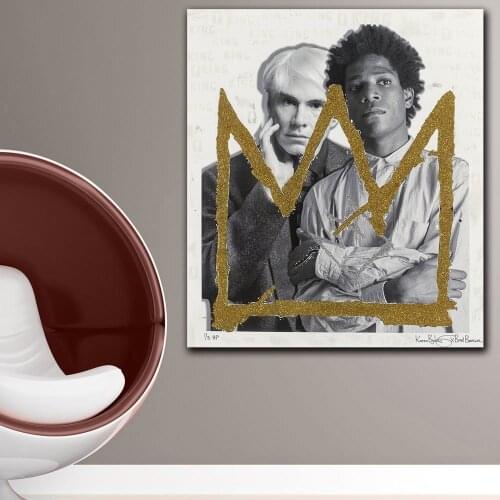 Wall Pictures For Living Room Andy Warhol Big Gold & Small Silve Crown Print Canvas Art Home Decor Modern Fashion Canvas Poster