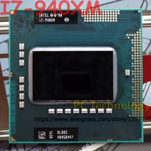 Original Intel Core Extreme Edition I7 940XM 2.13GHz CPU I7-940XM SLBSC processor 8M Quad core free shipping