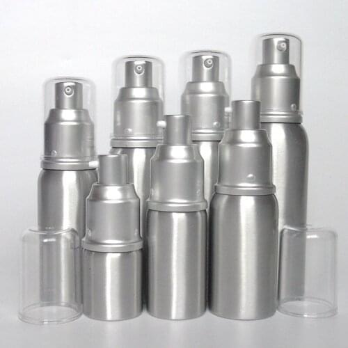 20/30/50ml Aluminum empty packing bottle press lotion cosmetic Emulsion Pump Vials Sample subpackage bottles F051