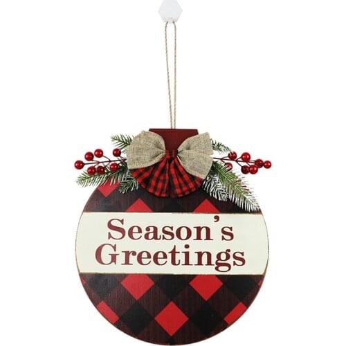 Christmas Welcome Sign Hanging Front Door Wooden Cartoon Letter Plaque Party Home Decor mery christmas dekoration