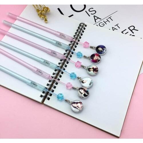 2PC Pendant Pen Hua Chenyu Yang Mi Xue Ziqian Yang Yang Guo Junchen Li Hongyi Song Yuqi Black Water Pen Student 0.5mm Gel Pen