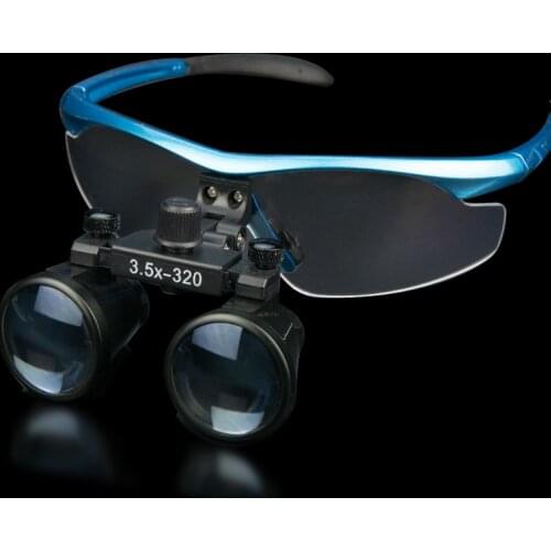Dental Equipment 2.5X 3.5X Surgical Medical Blue Dental Loupes Anti-fog Lens Dental Glasses