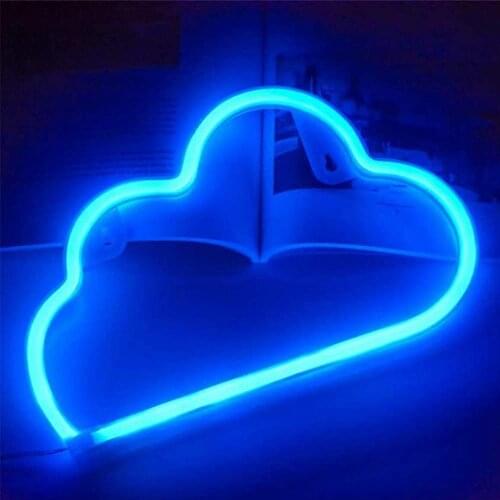 Led Neon Wall Light Battery or USB Operated Cloud Lamp Light up for The Home Kids Room Bar Festive Party Christmas Wedding
