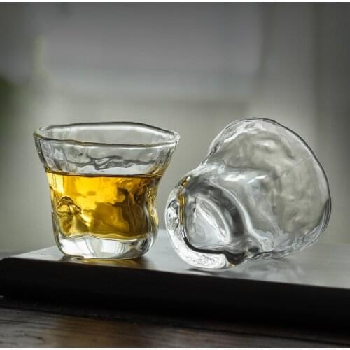 Home owner high-temperature thickening kunfu tea cup single manual glass trumpet transparent single cup sample tea cup