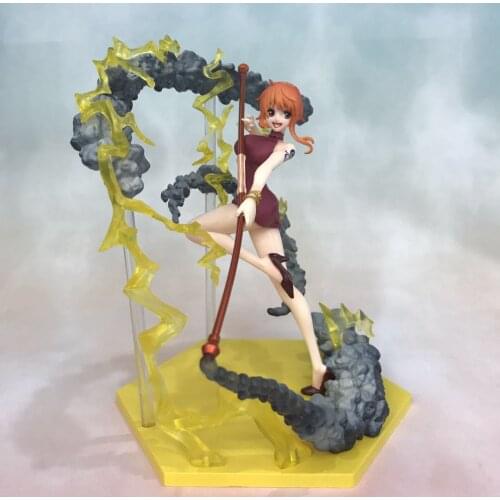 16cm Japanese anime figure one piece BLACK BALL Fighting ver Nami action figure collectible model toys for boys