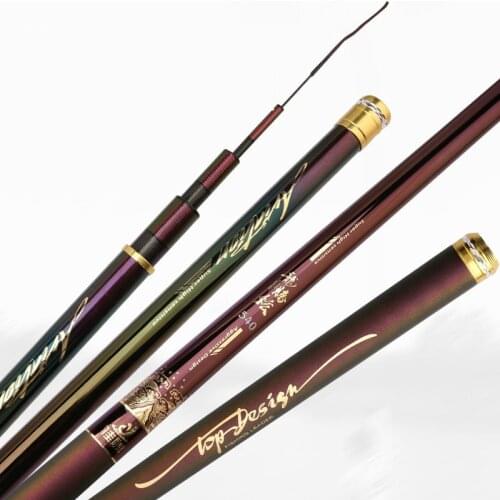 3.6m-8.1m Fishing Rod Carbon Fiber Carp Wedkarstwo Olta Long Section Light Hard Long Section Hand Stick Vara De Pesca
