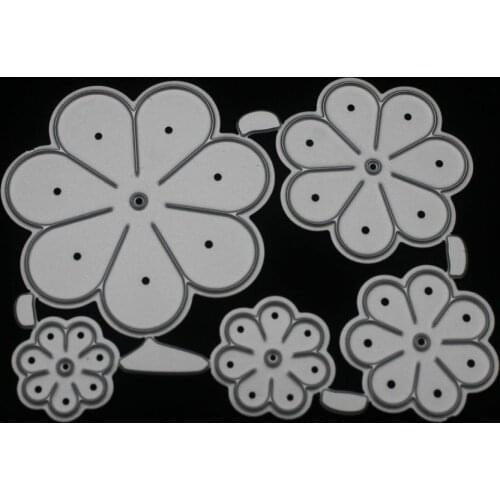 5pcs Flowers Petal Metal Cutting Dies Stencils For DIY Scrapbooking Decorative Embossing Handcraft Die Cutting Template