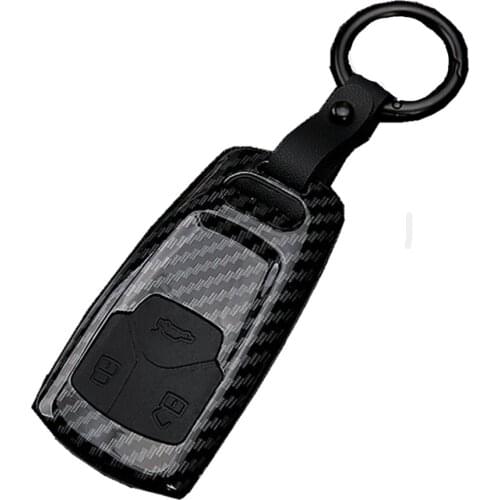 ABS Car Smart Remote Key Case Holder Protect Keychain Keyring for AUDI A4L A5 Q7 TT TTS Key Chain Key Ring