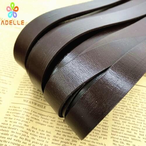 BLACK/COFFEE 20mm 100% Genuine Leather strip Two Side Painted DIY Hand craft Thong Jewelry key chain free shipping wholesale 5m