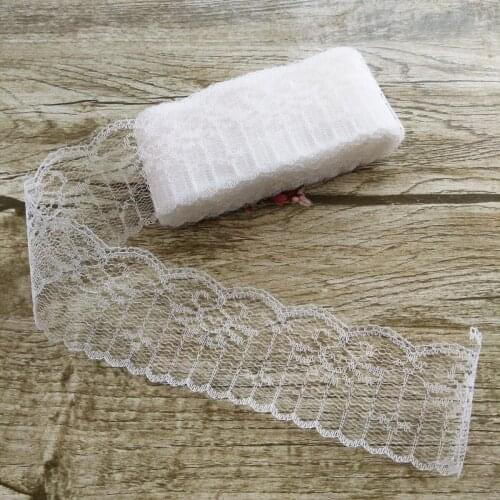 Hot Selling 10 yards Raw White 40 mm width lace ribbon For Sewing Decoration DIY jewelry decoration Clothing Accessories