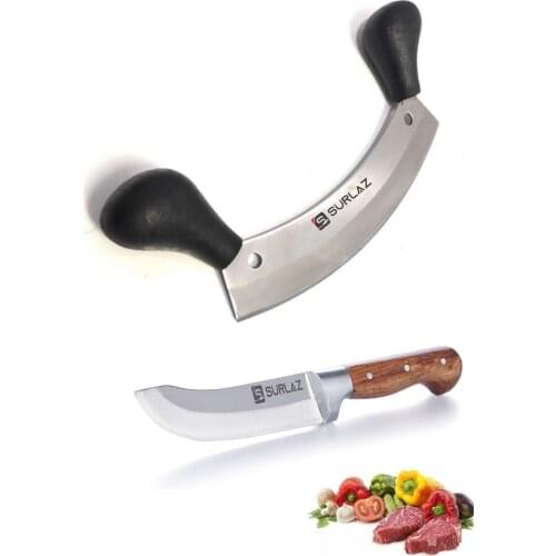 Stainless Steel Knife Set Kitchen Handmade Meat Chopping Knife Pizza Cutter Rocker Pizza Slicer Knives мясорубка кухонный нож