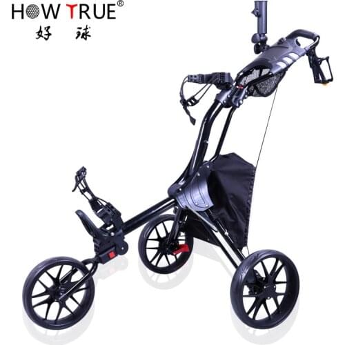 New Multi-Functional Golf Car Foldable 3 Wheels Push Cart Bag Cart
