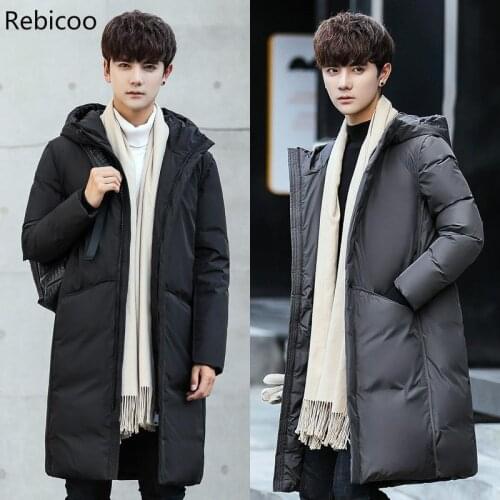 New autumn and winter New style Mens fashion leisure Long style hooded trench coat Mens jackets