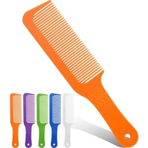 Wavy Teeth Barber Stylist Clipper Hair Detangling Comb Flat Top Styling Tool Hair Brushes Girls Ponytail Comb
