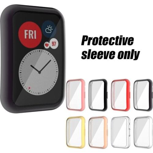 Suitable For Huawei WATCH FIT anti-fall watch case protective with electroplating all-inclusive tpu cover case screen H3J2