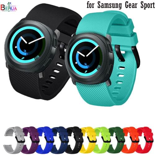 BEHUA 20mm Silicone WatchBand for Samsung Gear Sport Strap Replace bracelet for Amazfit BIP youth / GTS / GTR 42mm wristStrap