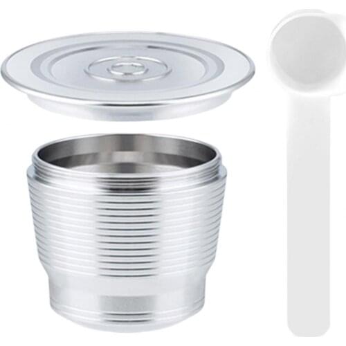 1 Set Coffee Capsule Cup Food Grade Rust-proof Stainless Steel Refillable Filter Coffee Capsule Mug for Nespreso Coffee Machine