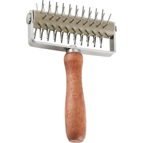 1pc Pizza Cookies Dough Roller Pastry Pie Needle Wheel Cutter Cake Hole Punch Device