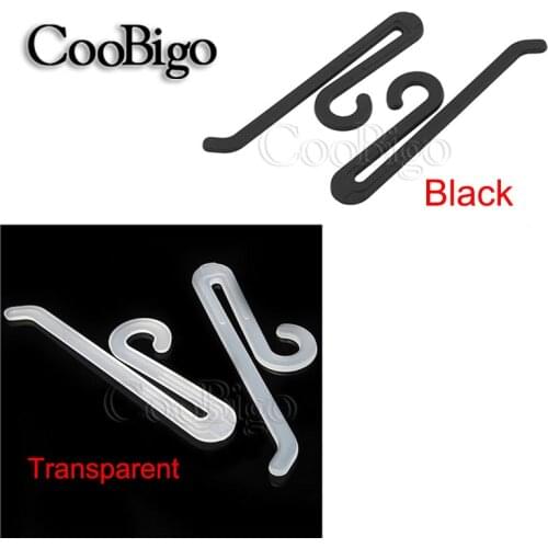 20pcs Black/Transparent Plastic Sock Hook Hanger For Sock Stocking Underwear Apparel Parts Accessories