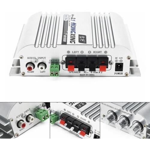 300W 12V Car Home Super Bass Hi-Fi 2.1 Stereo Audio Amplifier Booster Subwoofer
