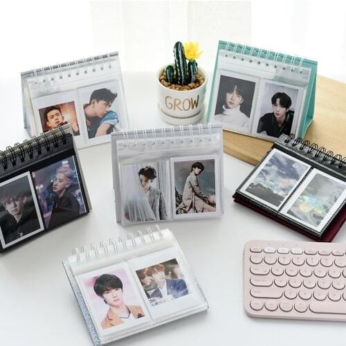 68 Capacity Desktop Standing 3-inch Photo Card Album Mini Album for Bangtan Boys ATEEZ Stray Kids Cards