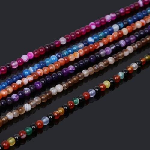 Multi Colors 4mm about 95pcs/lot Round Selectable beads Natural Stone Loose Beads For DIY Bracelets Necklace Jewelry Making