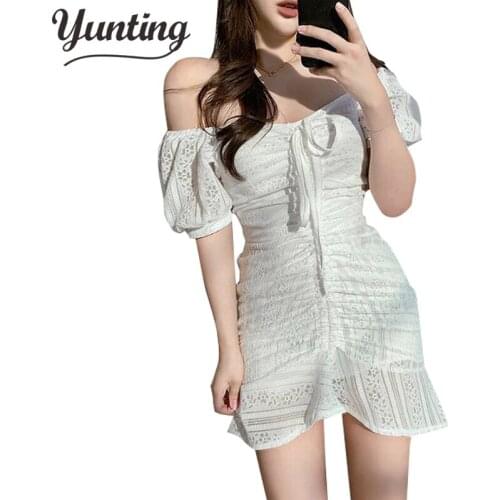 Korean Style Elegant Lace Pencil Bodycon Dress Women 2020 Sexy Special Occasion Dresses Slim Vestidos