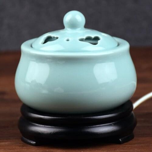 110V~130V Porcelain Wax Heater Timing Electric Diffuser Essential Oil Burner Oils Warmer Candle Wax melts Warmer Aroma Censer