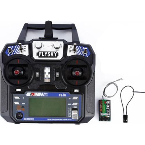 FlySky FS-i6 2.4G 6CH AFHDS RC Radio Transmitter With FS-iA6 Receiver for FPV RC Drone - Mode 1(Right Hand Throttle)