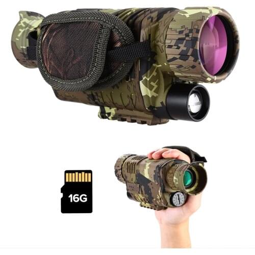 Infrared Digital Night Vision Monocular Binoculars 16G IR Telescope 5x8 Optics Scope Photo Video Recording Hunting Camera Device