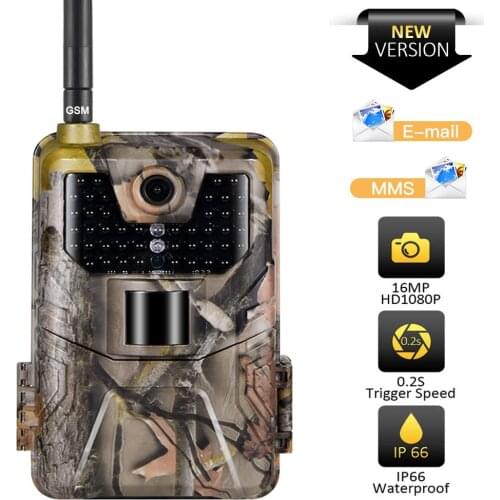 Cellular Wildlife Trail Camera Photo Traps Night Vision 2G SMS MMS SMTP Email Hunting Cameras 16MP 1080P HC900M Surveillance