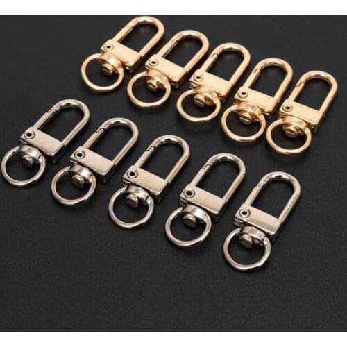 5pcs 3Colors Metal Swivel Trigger Lobster Clasp Snap Hook Key Chain Ring Paracord Lanyard DIY Craft Outdoor Backpack Bag Parts