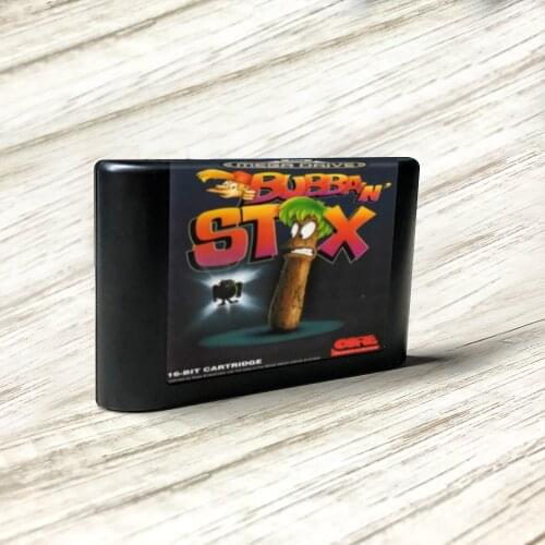 Bubba N Stix - EUR Label Flashkit MD Electroless Gold PCB Card forSega Genesis Megadrive Video Game Console