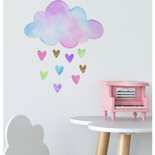 Colorful Clouds Wall Stickers for Kids Baby Rooms Girls Bedroom Decor Living Room Wallpaper Mural Home Decoration