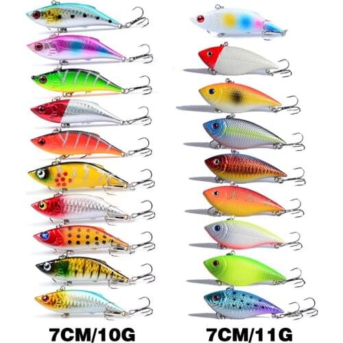 Hot 19pcs/Lot High Quanlity Fishing Lures Set Mixed 3 Different Style Model VIB Bait Carp Fishing Artificial Crankbait