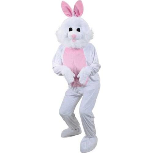 Plush Adult Mascot Bunny Rabbit Animal Fancy Dress Costume Jumpsuit Easter Event Easter mascot costumes