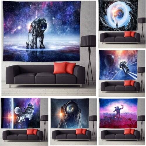 Trippy Astronaut Tapestry Space Tapestry Spaceman Tapestry Funny Tapestry Boho Hippie Tapestry For Mens Bedroom Cool Room Decor