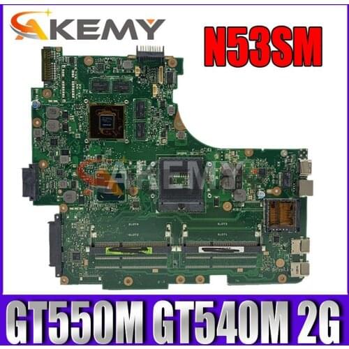N53SM Motherboard 2*Slots GT630M 2G For ASUS N53S N53SV N53SN N53SM laptop Motherboard N53SM Mainboard Test work 100