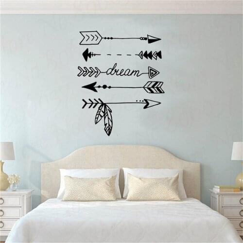 Ethnic style Arrows Wall Stickers Dreamcatcher Protection Dream Wall Decal Home Decoration Vinyl Art WL1747