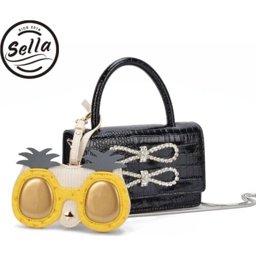 Sella New Ins Hot Clip Sunglasses Protection Case Bag Cute Portable Glasses Holder PU Bag