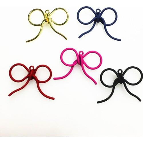 New Arrival! 33x27mm 100pcs Zinc Alloy Bows Pendants/Charm for Necklace/Earrings Handmade DIY Parts,Jewelry Findings&Component