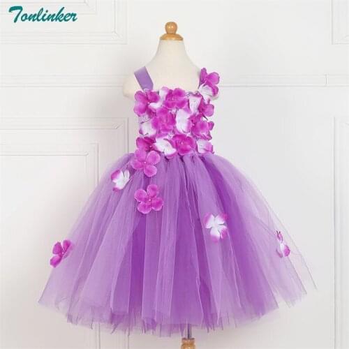 Tonlinker Girls Couture Rainbow Tutu Dress Kids Christmas Circus Clown Tutu Dress Photo Props Birthday Costume Colthing New 2018
