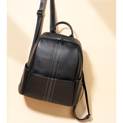 Genuine leather backpack purse for women backpacks for school teenagers girls backpack women designer bags Softback