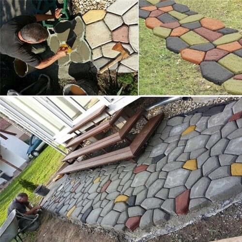 Garden DIY Plastic Path Maker Pavement Model Concrete Stepping Stone Cement Mould Brick Guaranteed By Manufacturer SAL99