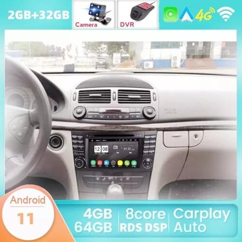 Android system 4G+64G for Mercedes Benz E-Class W211 W219 E200 E220 E300 Car Multimedia Player Radio GPS DVD built-in Carplay